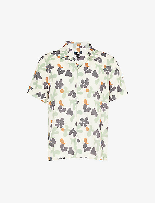 PAIGE: Landon graphic-pattern woven shirt