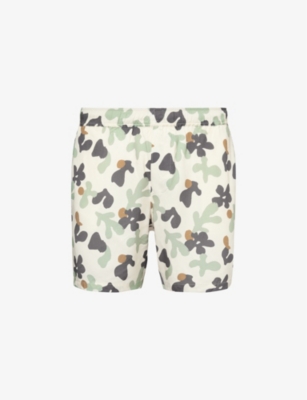 Shop Paige Sanda Printed Woven Shorts In Spring Breeze