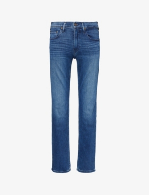 PAIGE: Federal slim-fit straight-leg stretch denim-blend jeans