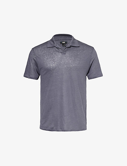 PAIGE: Shelton relaxed-fit linen polo shirt