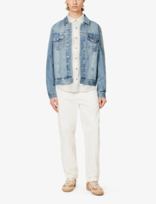 Shop Paige Scout Boxy-fit Stretch-denim Jacket In Ray