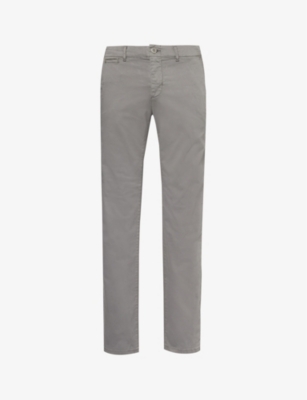 Shop Paige Men's Cool Slate Danford Regular-fit Slim-leg Stretch-cotton Chino Trousers