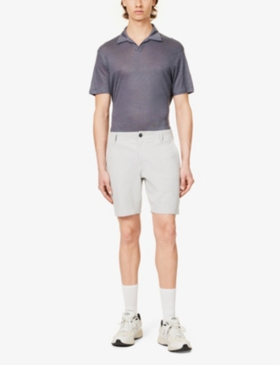 Shop Paige Rickson Regular-fit Stretch-woven Shorts In Shadow Grey