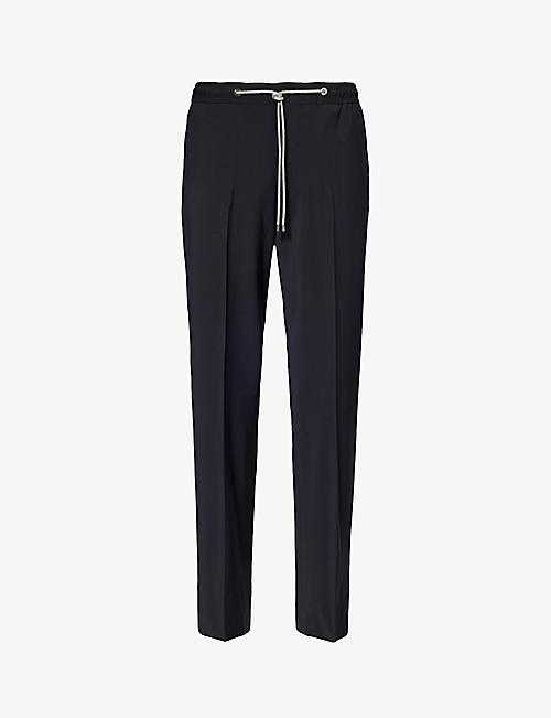 CORNELIANI: Drawstring-waistband slip-pocket regular-fit straight-leg woven trousers