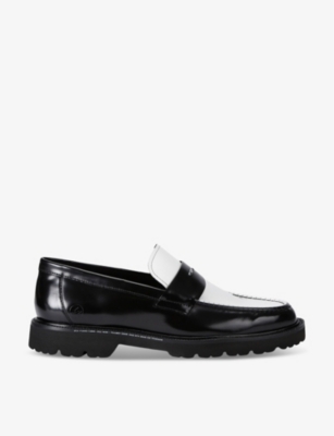 COLE HAAN: Cole Haan x fragment colour-blocked patent-leather penny loafers
