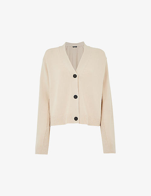 WHISTLES: Nina button-front relaxed-fit cotton cardigan