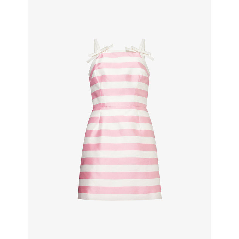 Shop Rebecca Vallance Women's Stripe Jocelyn Stripe-pattern Twill Mini Dress