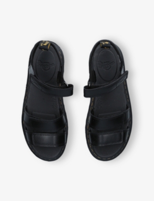 DR. MARTENS' BLACK KIDS' KLAIRE JUNOR LEATHER SANDAL