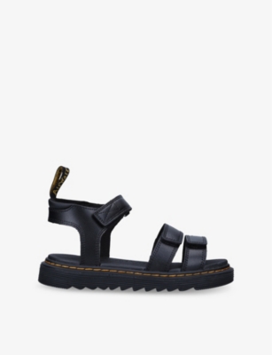 DR. MARTENS' BLACK KIDS' KLAIRE JUNOR LEATHER SANDAL