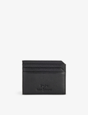 POLO RALPH LAUREN: Logo-debossed rectangle leather cardholder