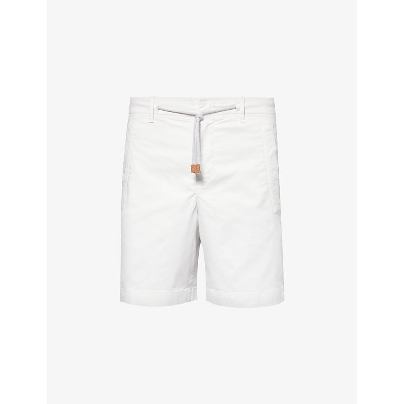 Shop Eleventy Men's Porcellana Drawstring-waist Stretch-cotton Shorts