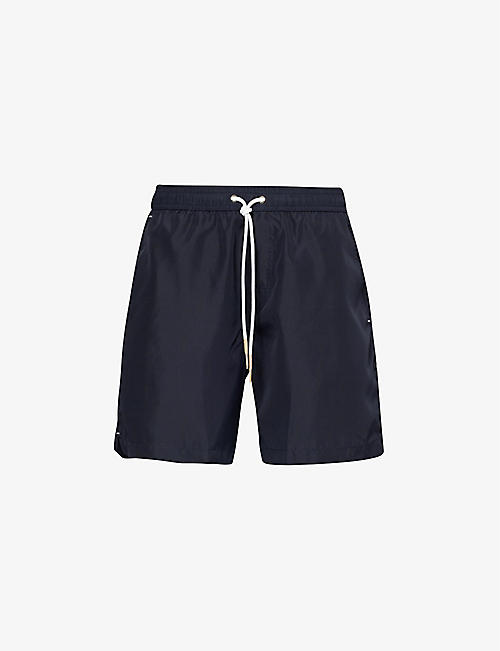 ELEVENTY: Drawstring-waist flap-pocket swim shorts