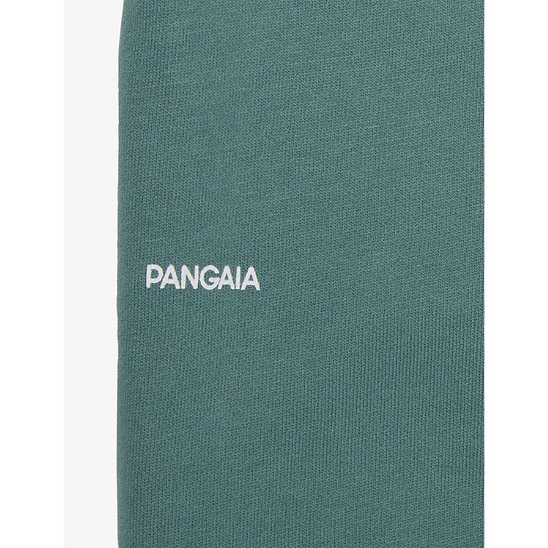 Shop Pangaia 365 Text-print Organic-cotton Jogging Bottoms 3-12 Years In Forest Green