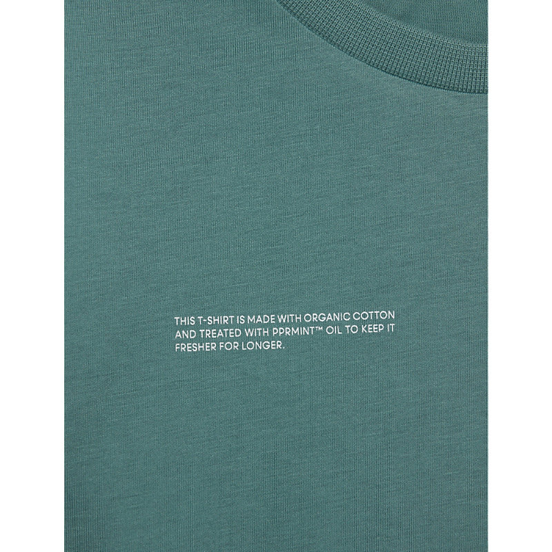 Shop Pangaia 365 Text-print Organic-cotton T-shirt 3-12 Years In Forest Green