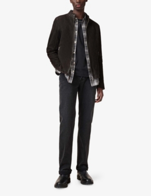 ALLSAINTS: Cora regular-fit snapback-collar leather jacket