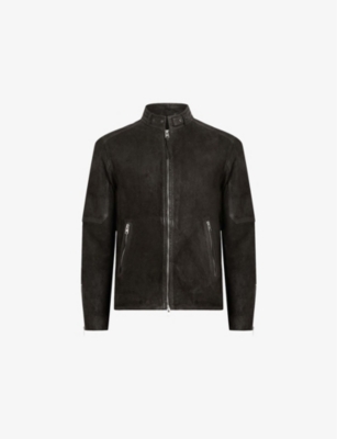ALLSAINTS: Cora regular-fit snapback-collar leather jacket