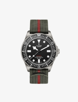 Tudor Black M25717n-0001 Pelagos Fxd Titanium And Woven Automatic Diver's Watch