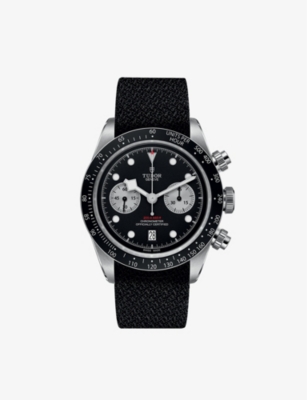 Tudor Mens Black M79360n-0007 Black Bay Chrono Stainless-steel And Woven Automatic Watch
