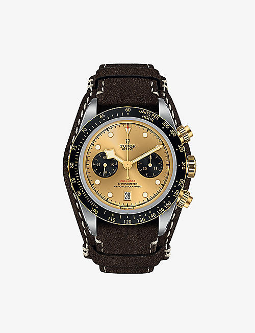 TUDOR: M79363N-0008 Black Bay Chrono S&G stainless-steel and yellow-gold automatic watch
