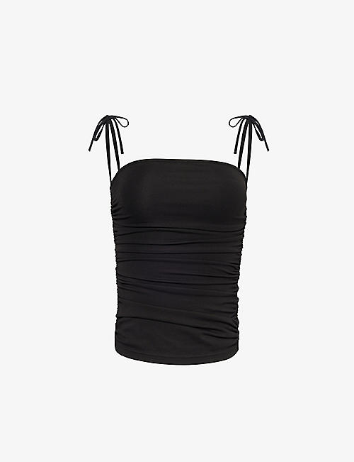 AMY LYNN: Alexa strapless stretch-cotton top