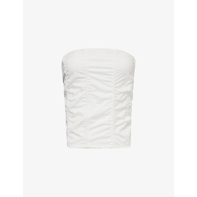 Shop Amy Lynn Women's White Alexa Utility Strapless Cotton Top