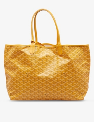 Reselfridges Yellow Pre-loved Goyard Saint Louis Canvas Tote Bag