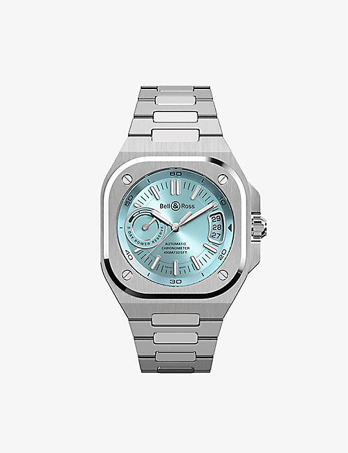 BELL & ROSS: BRX5R-IB-STSST Ice Blue stainless-steel automatic watch