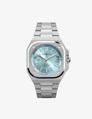 Bell & Ross Brx5r-ib-stsst Ice Blue Stainless-steel Automatic Watch In Metallic