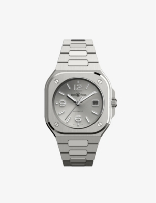 Bell & Ross Br05 Urban Stainless-steel Automatic Watch In Silver