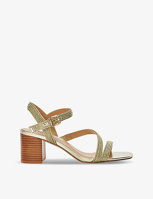 DUNE: Jelen metallic-rope heeled sandals
