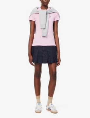 POLO RALPH LAUREN: Julie logo-embroidered stretch-cotton polo shirt