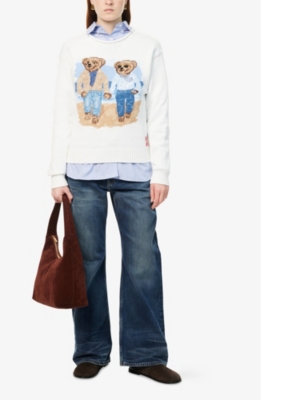 POLO RALPH LAUREN: Polo Bear-intarsia cotton-knit jumper