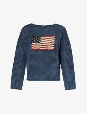 POLO RALPH LAUREN American flag cotton knitted jumper Selfridges