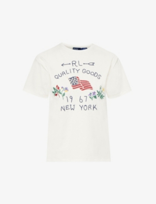 POLO RALPH LAUREN: Graphic-print cotton-jersey T-shirt