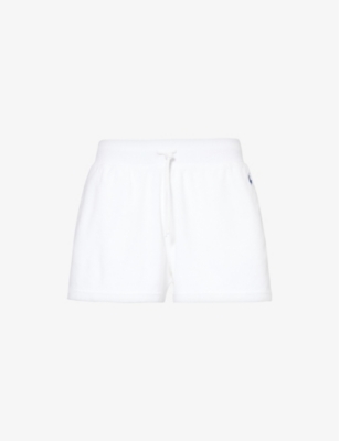 POLO RALPH LAUREN: Athletic logo-embroidered terry cotton and recycled-polyester shorts