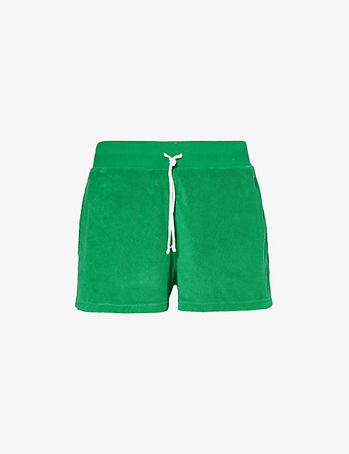 POLO RALPH LAUREN: Logo-embroidered cotton-terry shorts