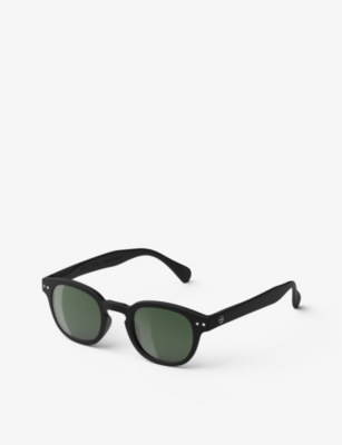 Izipizi Mens Black #c Square-framed Polarised Sunglasses In Black