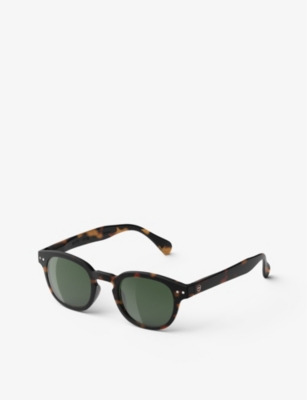 Izipizi Mens Tortoise #c Square-framed Polarised Sunglasses In Tortoise