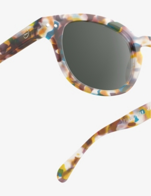 Izipizi Womens Blue Tortoise #c Square-framed Tortoise Sunglasses In Blue Tortoise