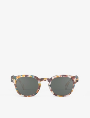 Izipizi Womens Blue Tortoise #c Square-framed Tortoise Sunglasses In Blue Tortoise