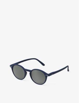 Shop Izipizi Women's Navy #d Round-frame Acetate Sunglasses