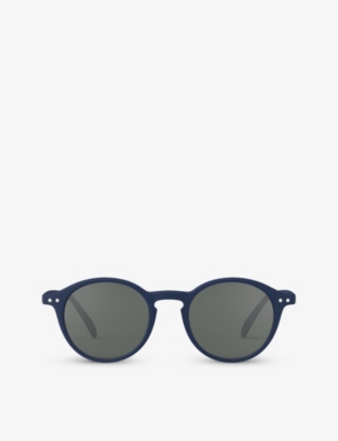 Shop Izipizi Women's Navy #d Round-frame Acetate Sunglasses