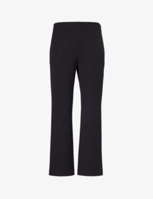 VINCE: Elasticated-waist straight-leg mid-rise stretch-woven trousers