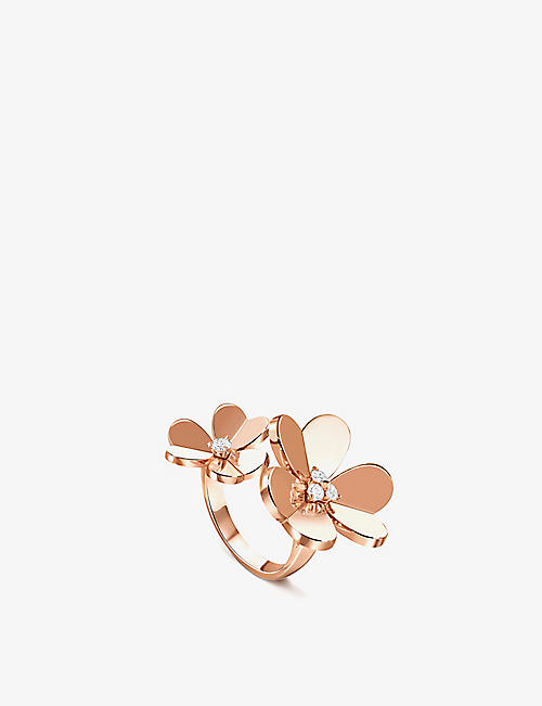 VAN CLEEF & ARPELS: Frivole Between the Finger 18ct rose-gold and 0.24ct diamond ring
