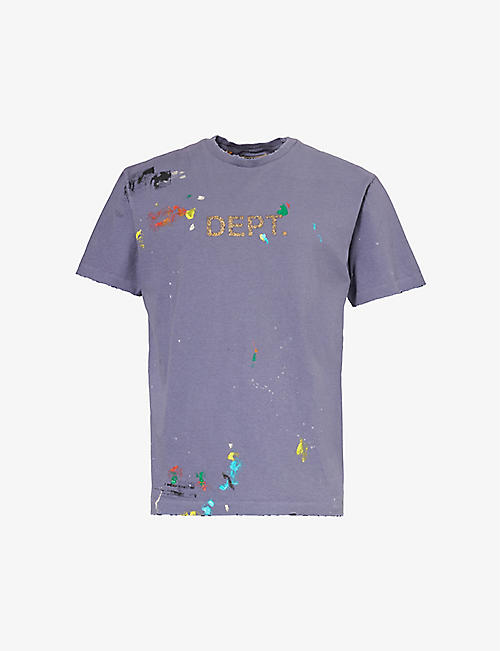 GALLERY DEPT: Paint-splatter logo-embellished cotton-jersey T-shirt