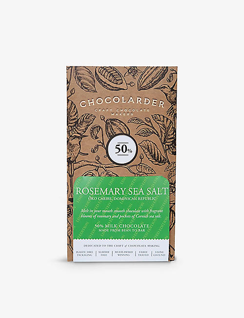 CHOCOLARDER: Rosemary sea salt 50% milk chocolate bar 70g