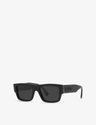 Fendi Womens Fe40118i Signature Acetate Sunglasses Black In Black