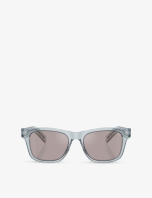 Prada Womens Pr A17s Square-frame Acetate Sunglasses Blue In Blue