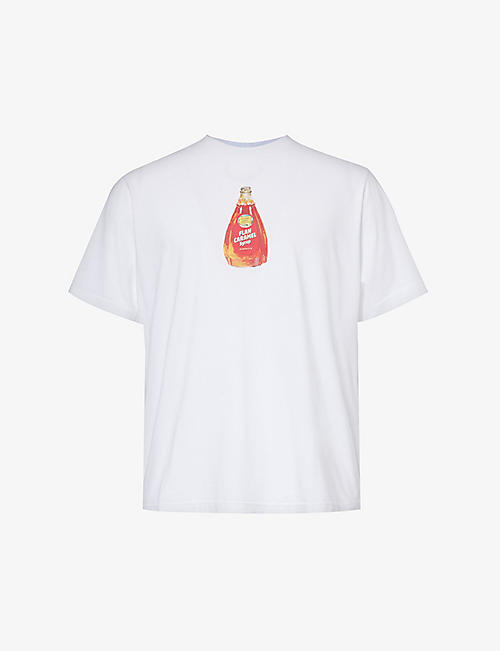 FLAN: Syrup graphic-print organic cotton-jersey T-shirt
