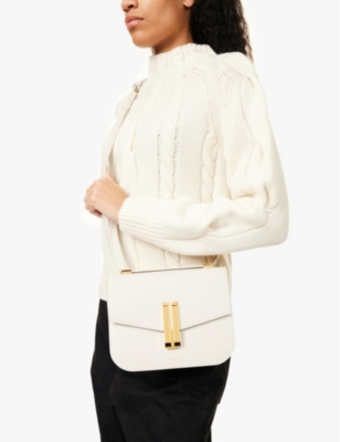 Demellier Womens Off White The Vancouver Leather Cross-body Bag